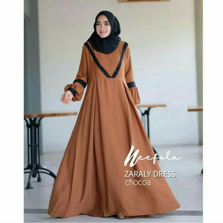 Zaraly Maxi Dress Gamis Moscrepe 2