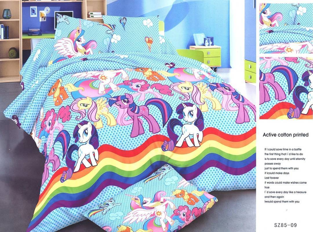 Sprei Motif Pony Anak Biru