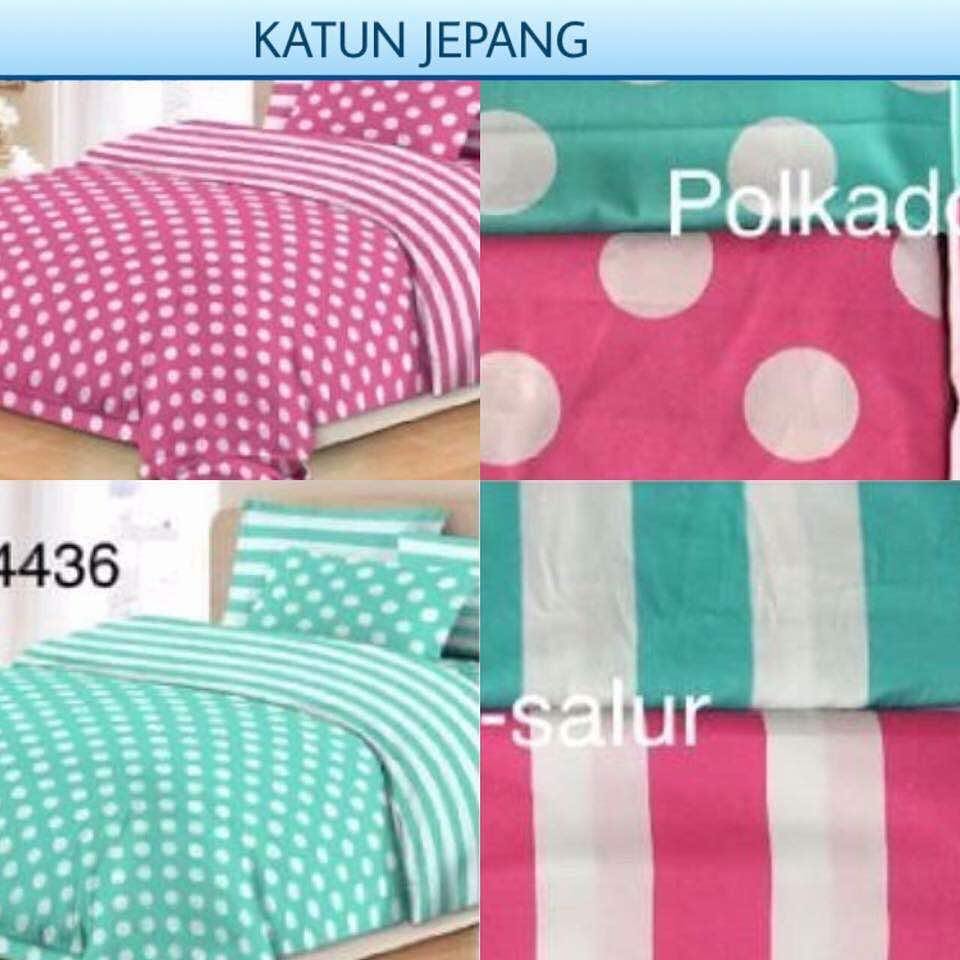 Sprei Motif Polkadot Garis