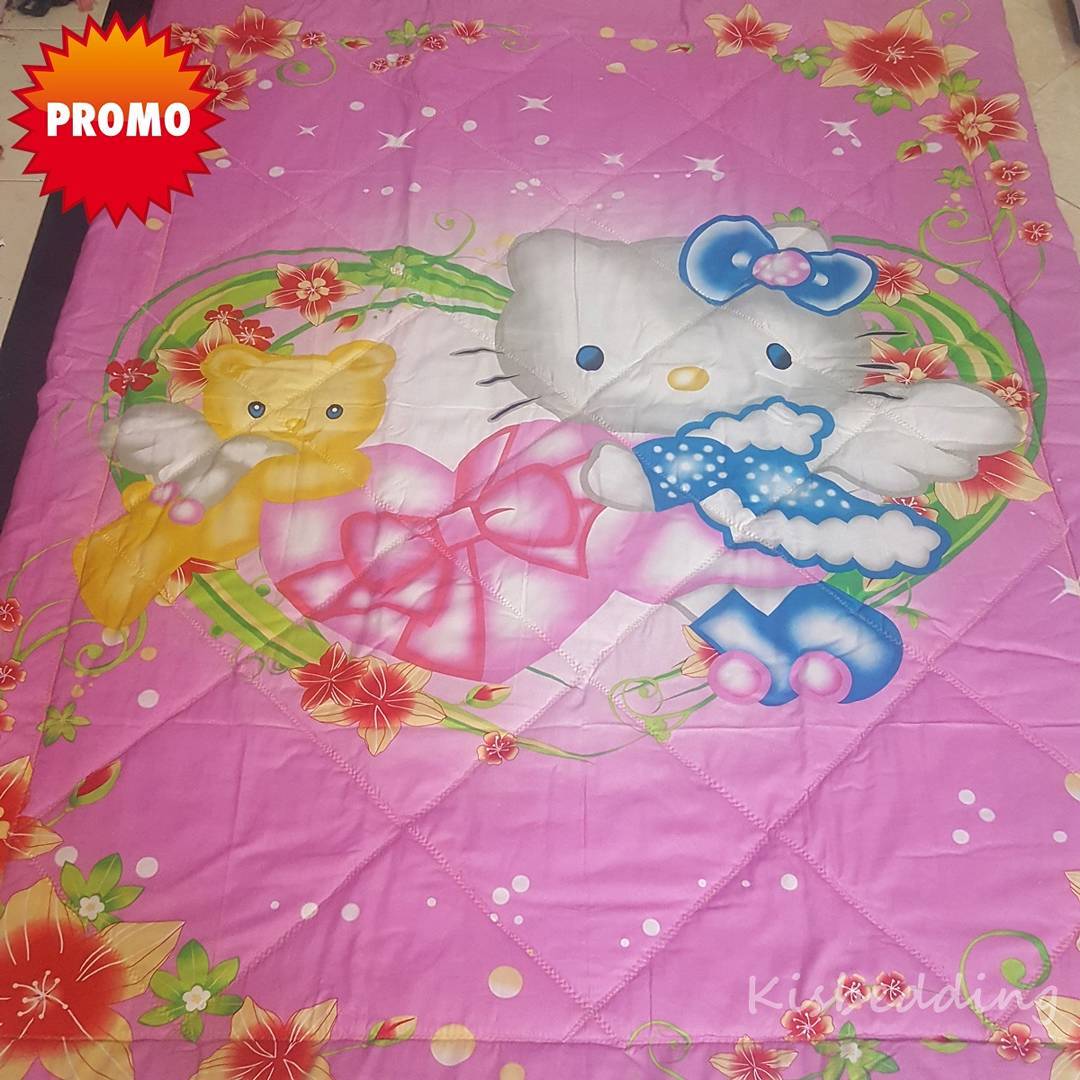 Sprei Anak Hello Kitty Pink