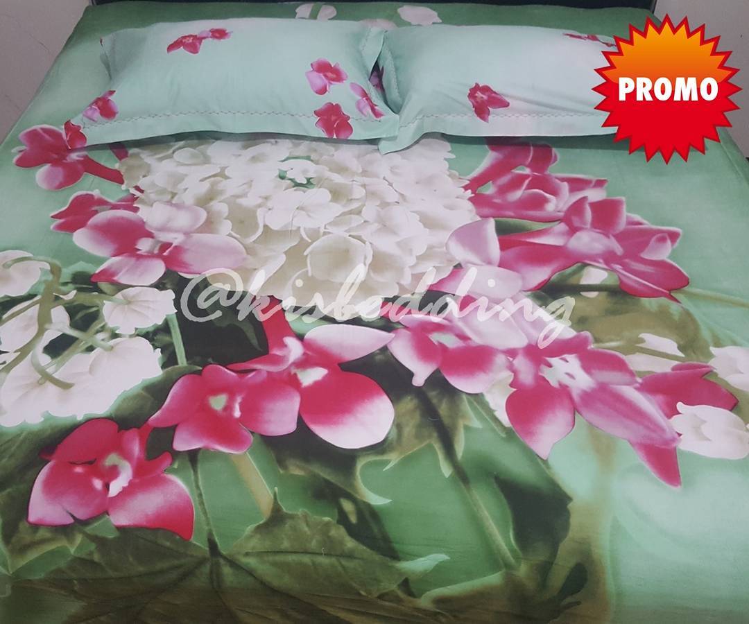 Sprei Motif Bunga-bunga Cerah (180x200)