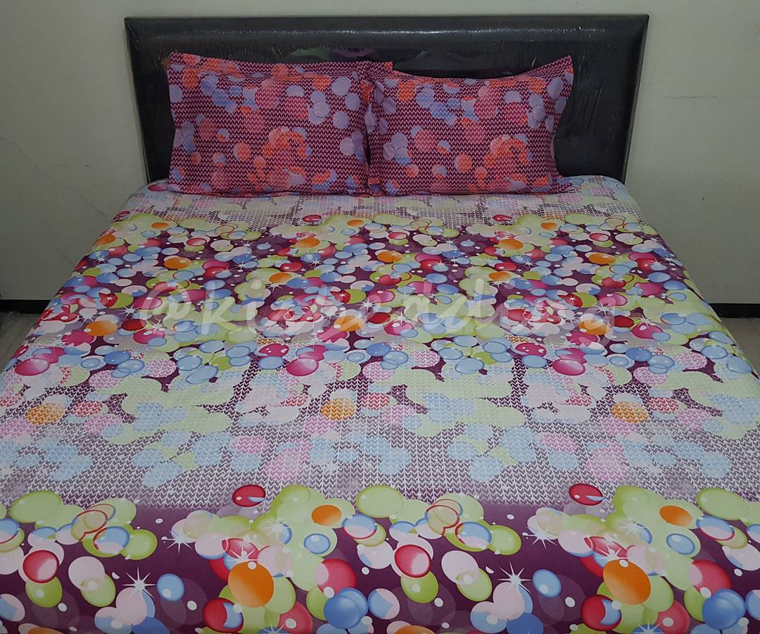 Sprei Motif Rainbow Balloon (160x200)