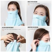 - AONIJIE E4407 FACE NECK MASK SCARF - MASKER WAJAH LARI SEPEDA - WHIT