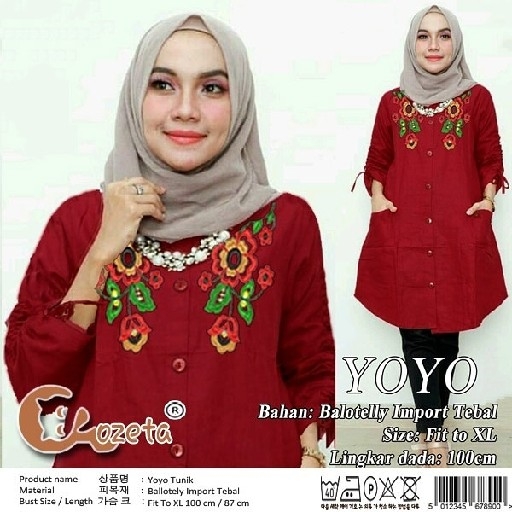  YOYO TUNIK MAROON 