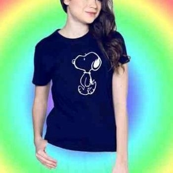 08 KAOS SNOOPY NAVY 