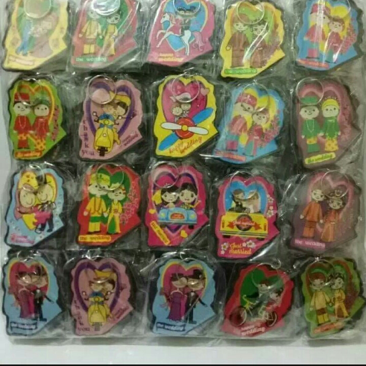 100pcs Gantungan Kunci Pengantin
