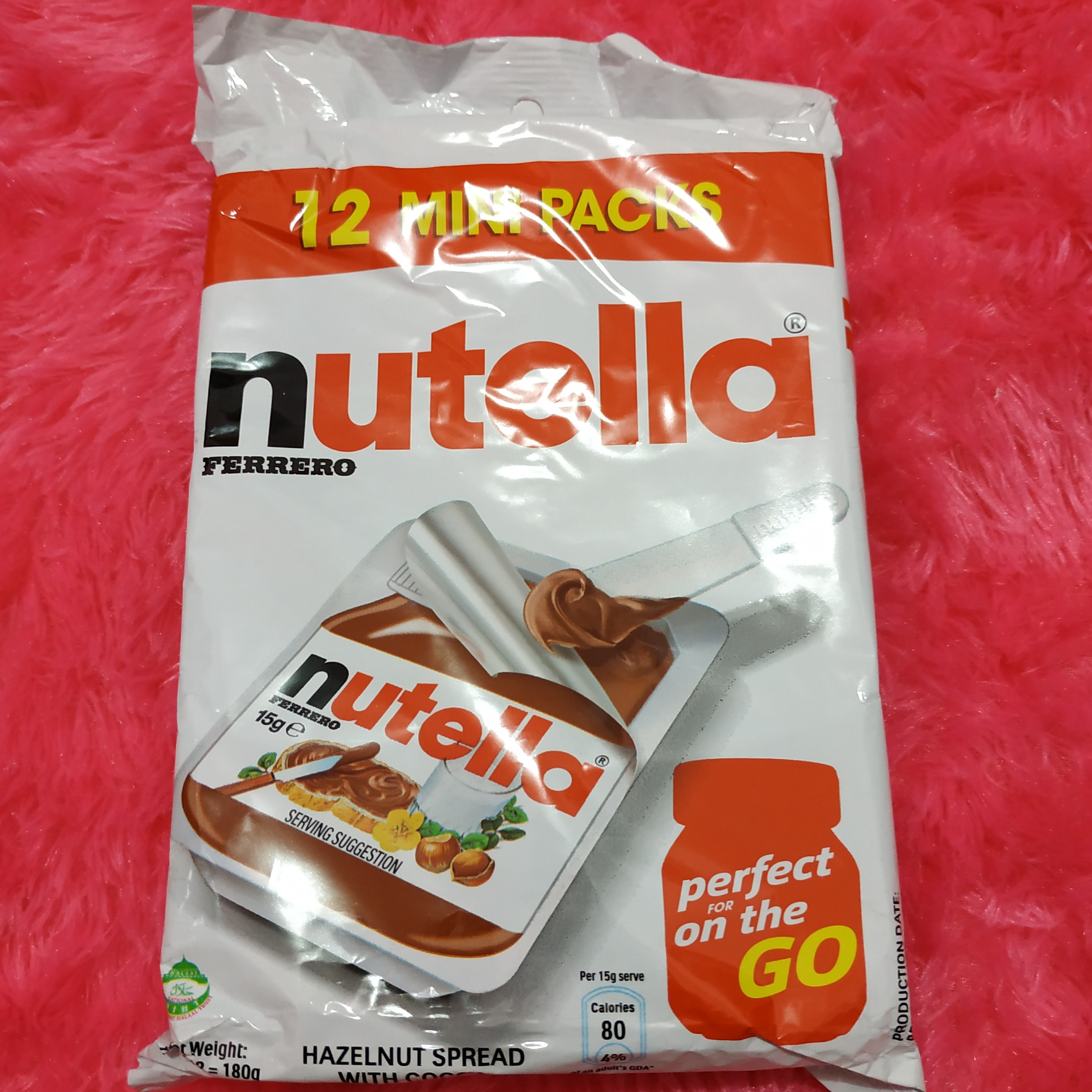 12 MINI PACKS NUTELLA FERRERO