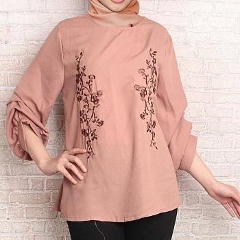 1233 Adifa Top Coklat 