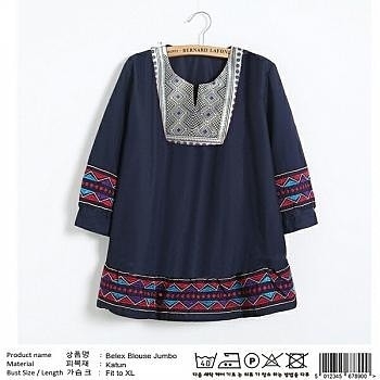 17 BELEX BLOUSE JUMBO NAVY 