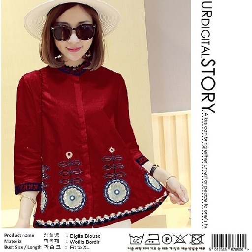 17 DIFITO BLOUSE MAROON WOLFIS