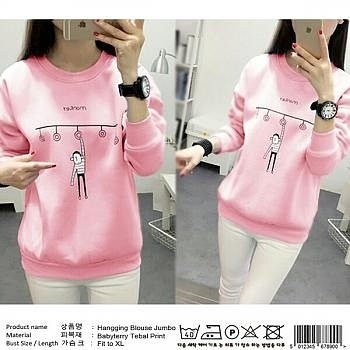 17 HANGGING SWEATER JUMBO PINK 