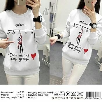 17 HANGGING SWEATER JUMBO PUTIH 