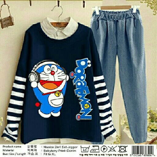 19-MUSICO 2IN1SET DENIM JOGGER
