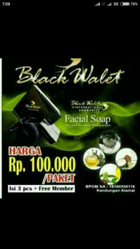 1 paket Sabun Herbal Basic Blackwalet