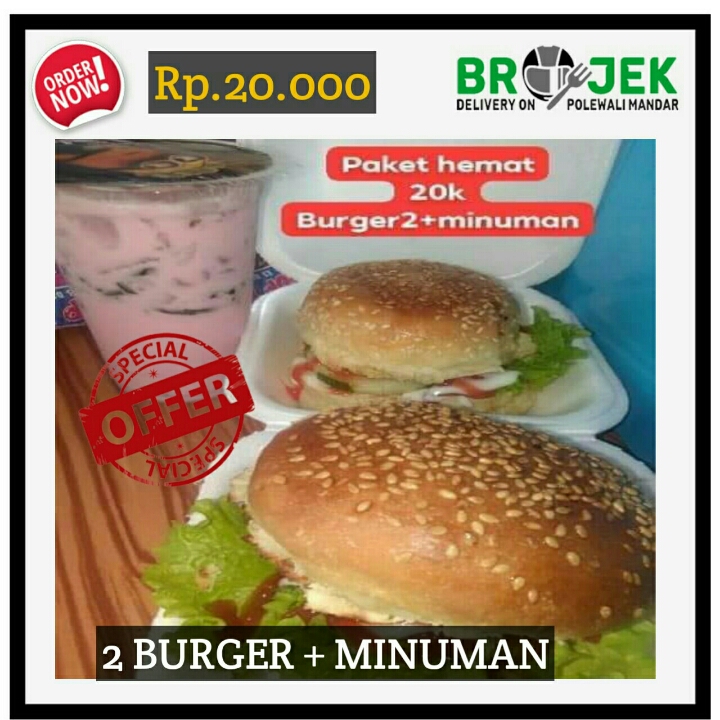 2 Burger 1 Minuman