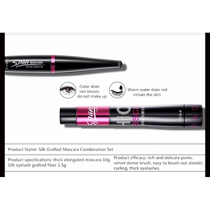 2 IN 1 BIOAQUA SILK MASCARA EYELASHES LENGTHENING 3