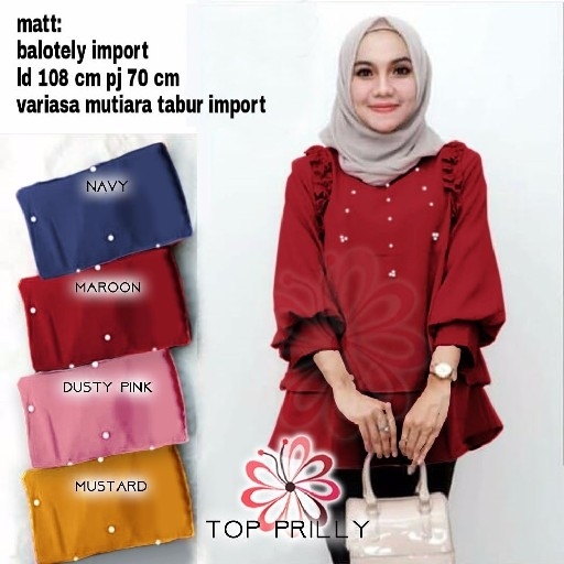 34 Top Prilly Maroon 