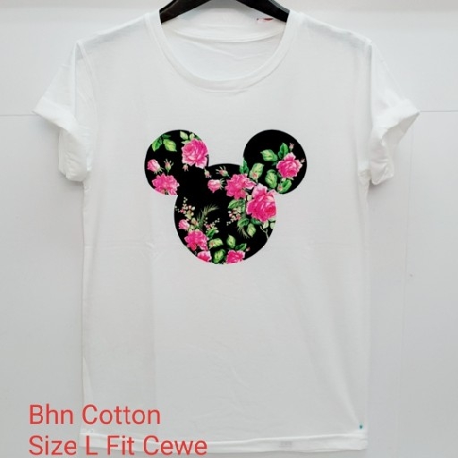 361 kaos cewe putih mickey