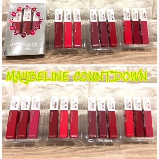 4 SET LIPCREAM MAYBELINE COUNTDOWN 2