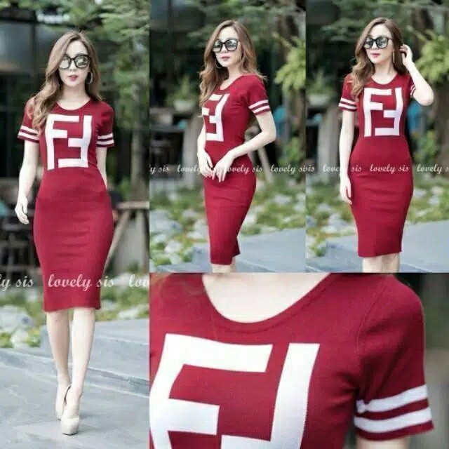 51-DRESS FENDI RED