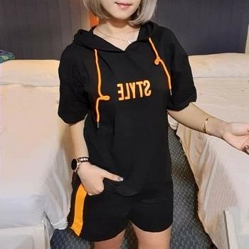 56-SET HODDIE STYLE HITAM