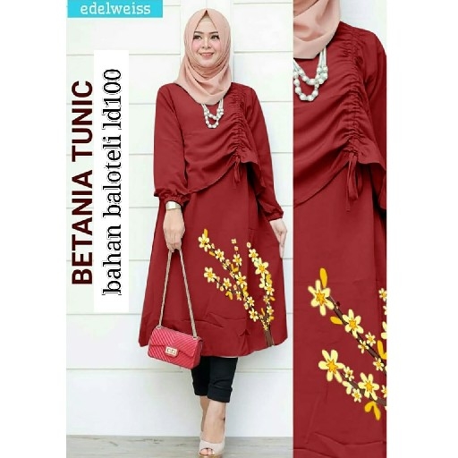 57 Betania Tunik Maroon 