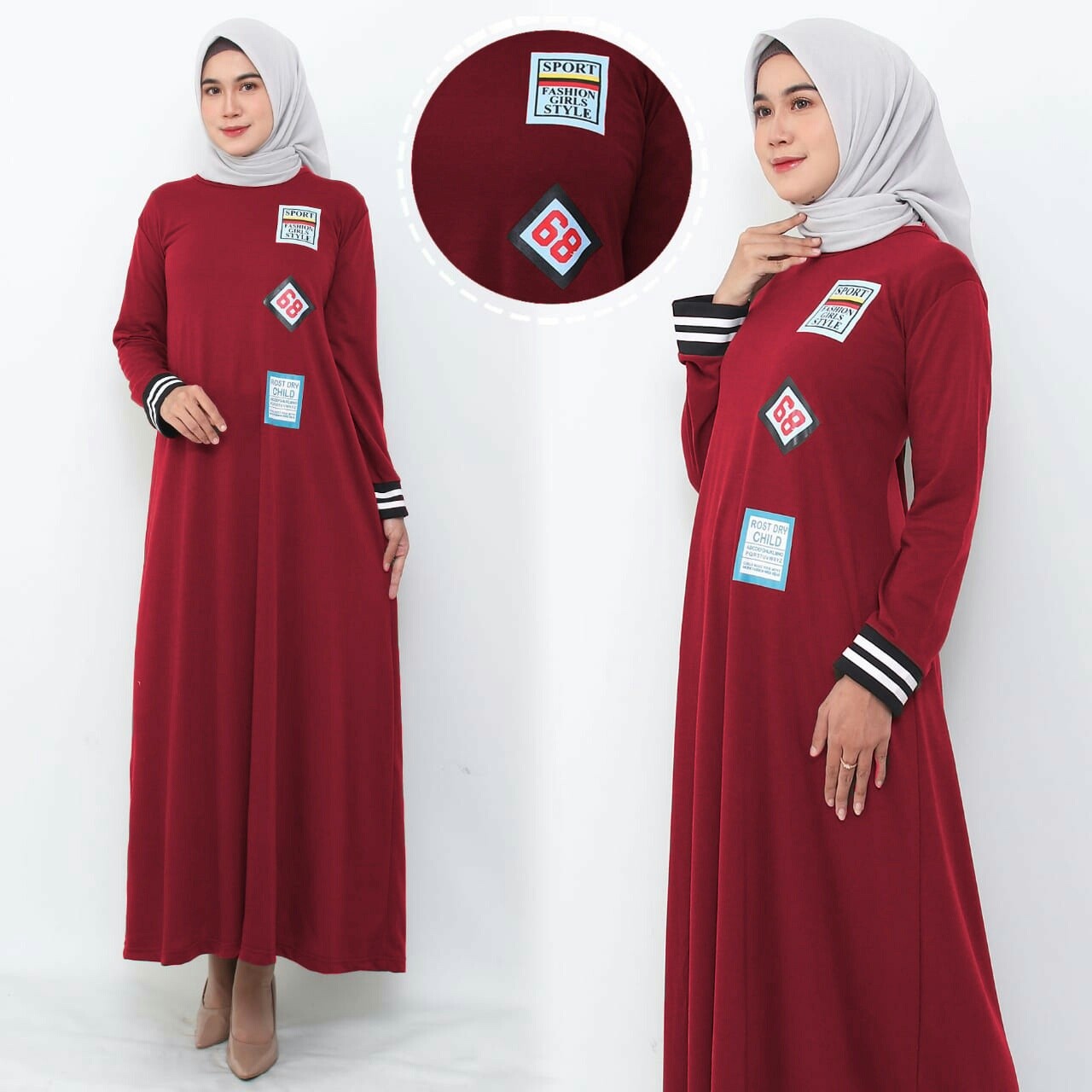 77-MAXI JUMBO GAMILA MAROON