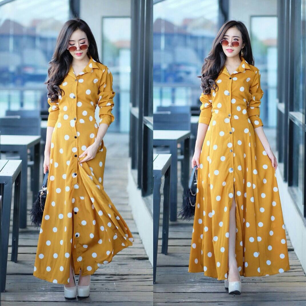 79-GAMIS POLKA KUNING