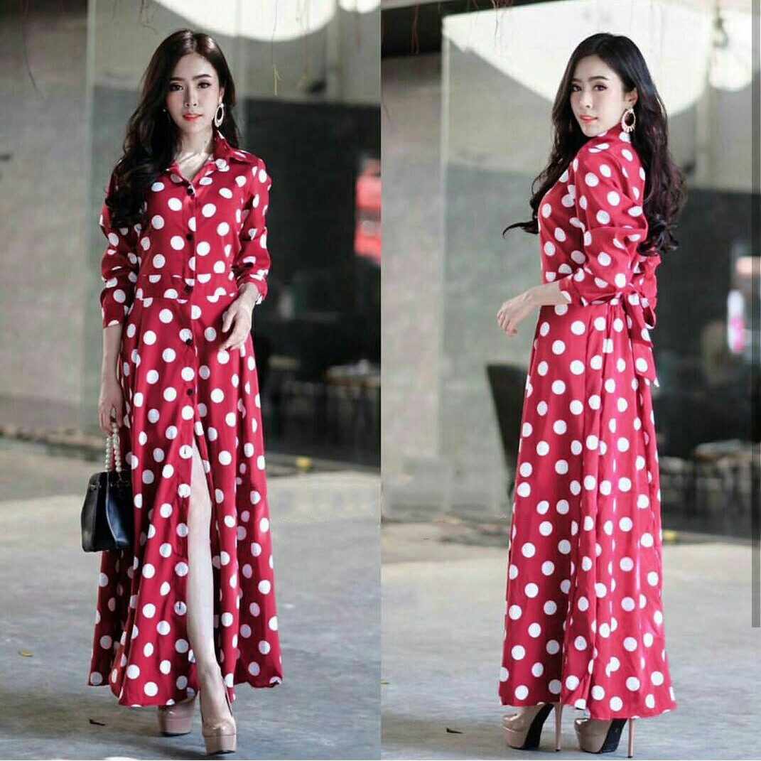 79-GAMIS POLKA MERAH