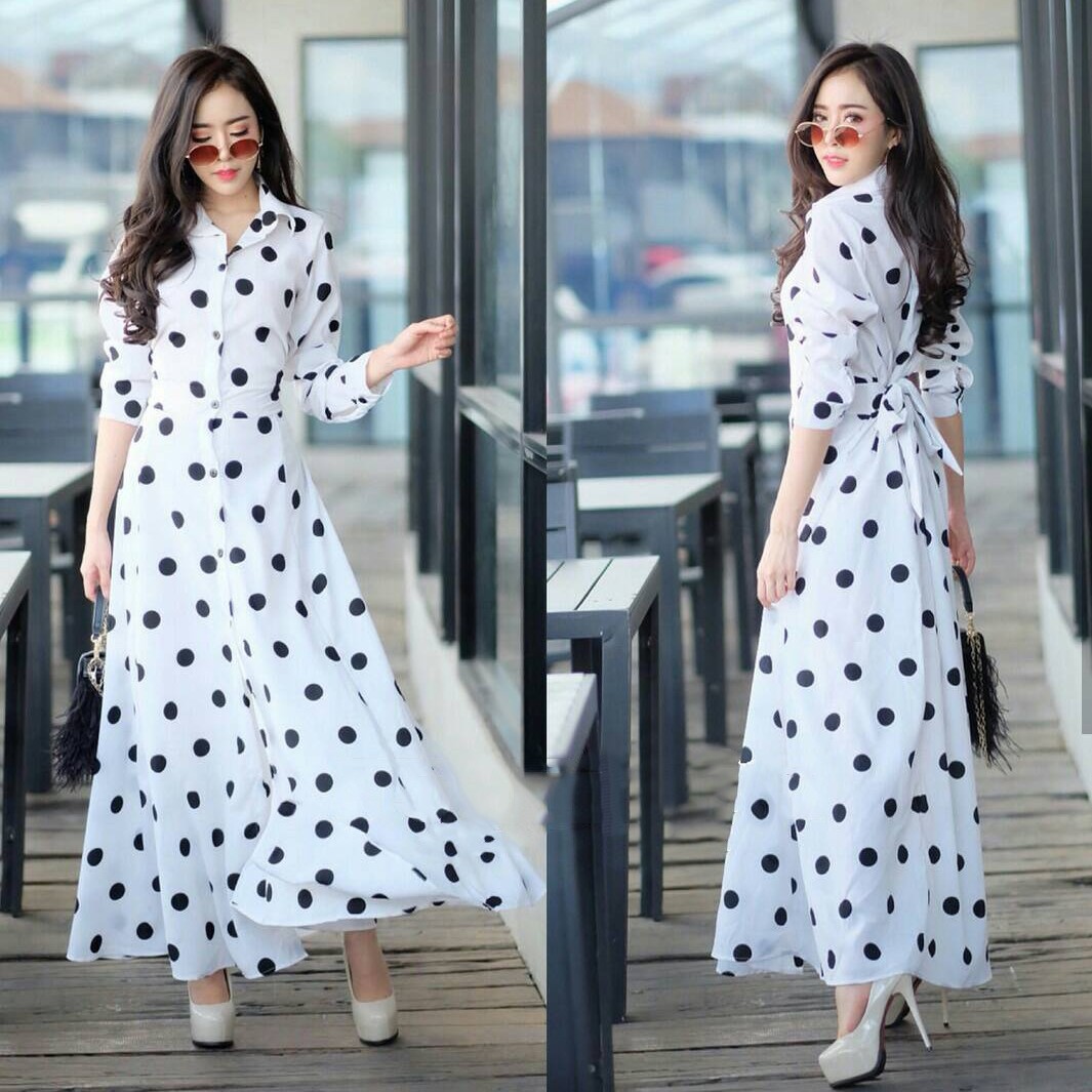 79-GAMIS POLKA PUTIH