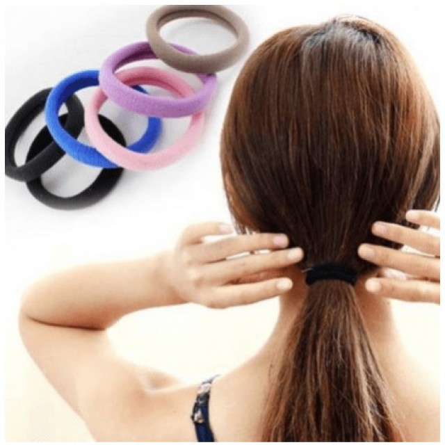 A1-105 Ikat Rambut karet polos Perpcs 4