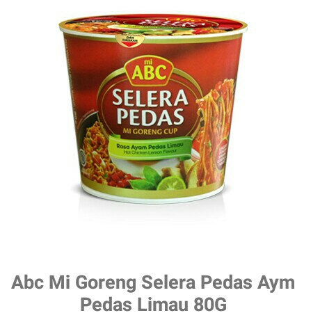 ABC Mie selera Pedas Cup 80gr