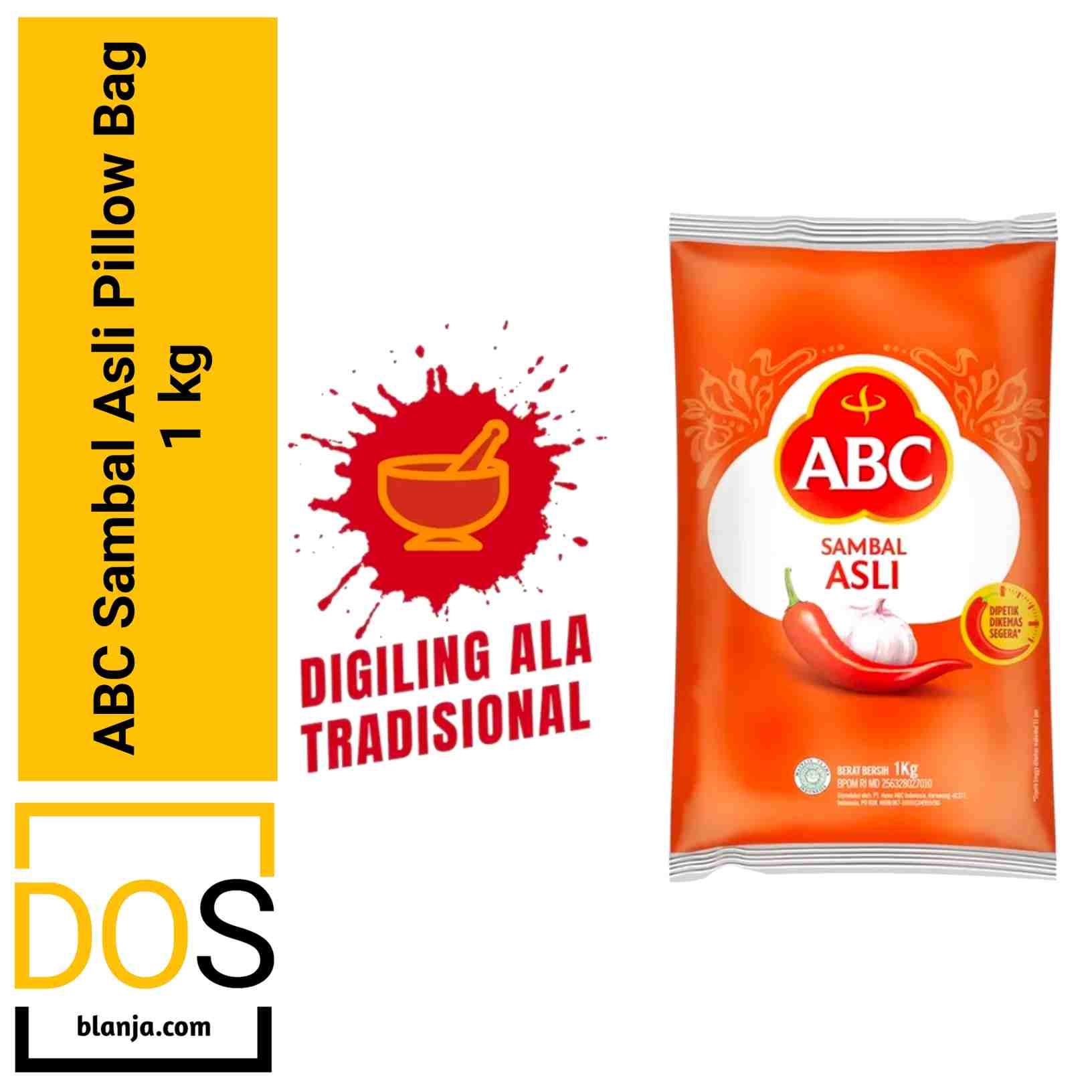ABC Sambal Asli Pillow Bag 1 Kg Karton