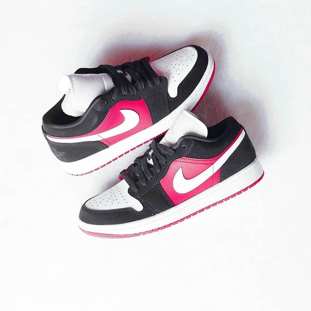 AJ 1Low Black White Gym Red W