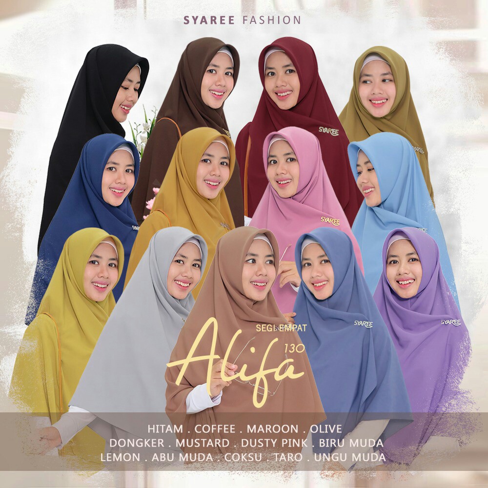 JILBAB SEGIEMPAT MERK ALIFA PER UNIT