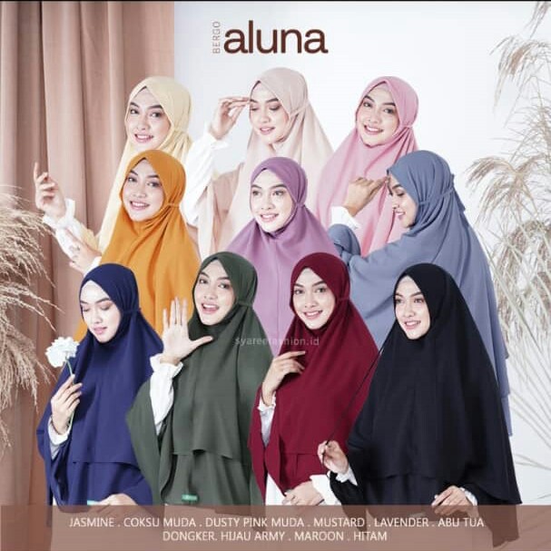 JILBAB SEMI INSTANT MERK ALUNA PER UNIT