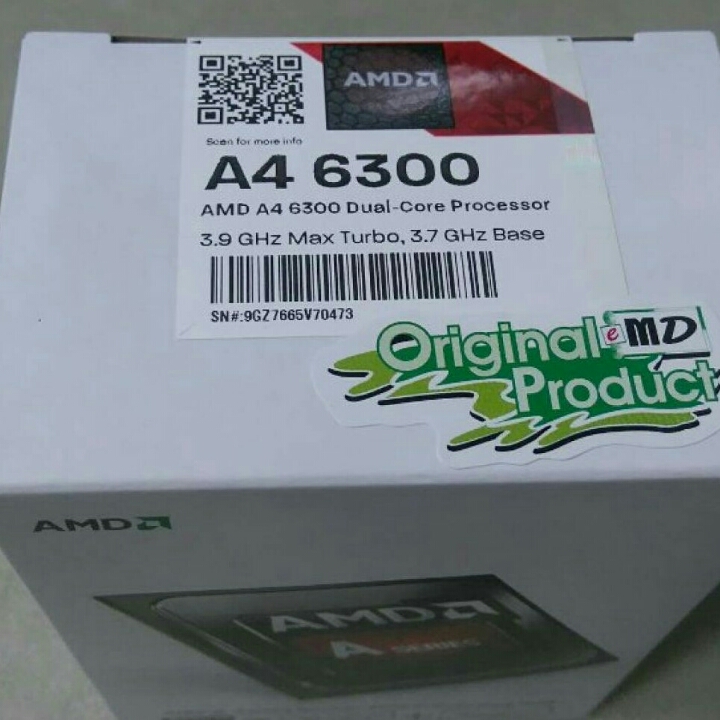 AMD64 X2 FM2 A4 Series 6300 Tray Box
