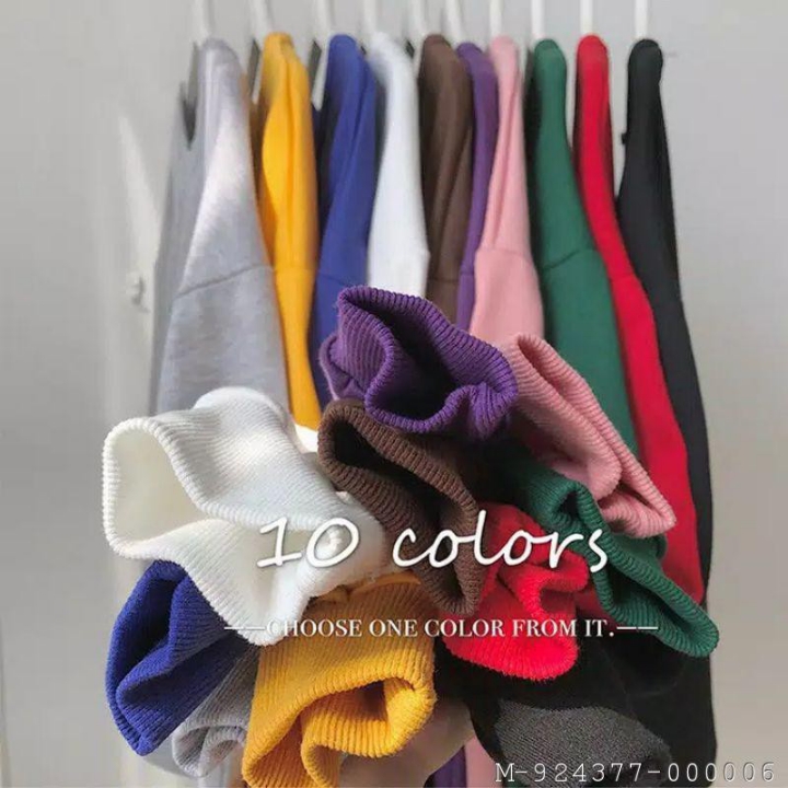 ATASAN PRIA SWEATER POLOS VJAG-025Variasihitam marun putih  abu  5