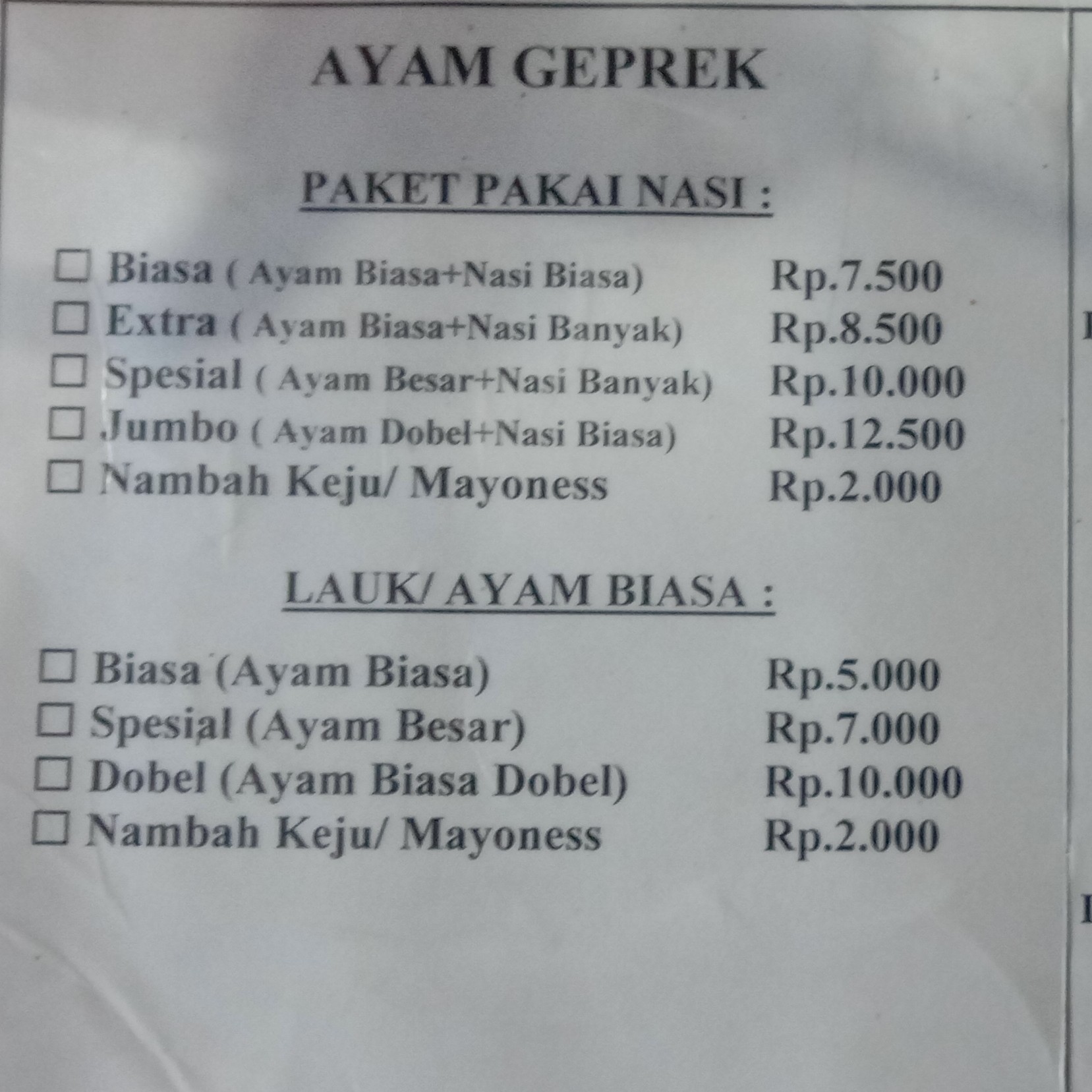 AYAM GEPREK BUNDARAN 2