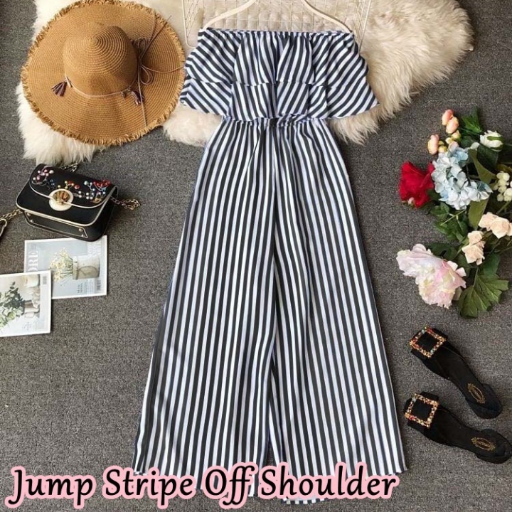 Ab JUMP STRIPE OFF SHOULDER