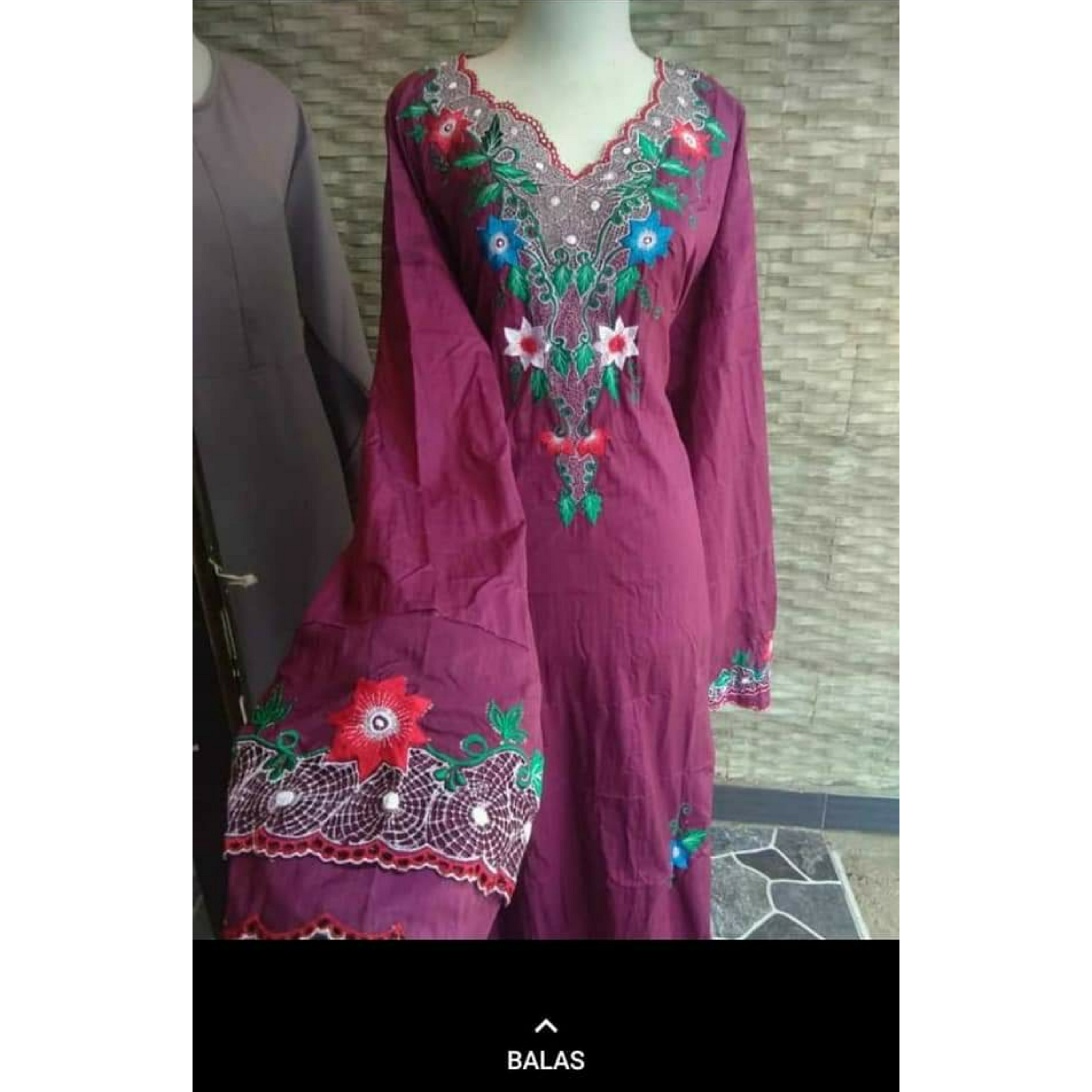 Abaya Bordir Kerawang