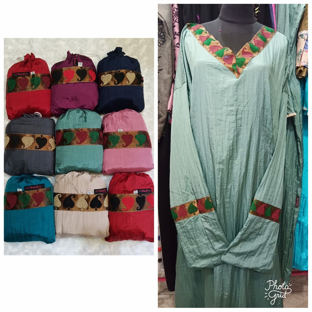 Abaya Parasit Pita Motif