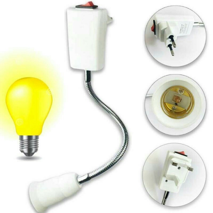 Adapter Ekstensi Lampu E27 EU Plug OMLL6JWHI D3 