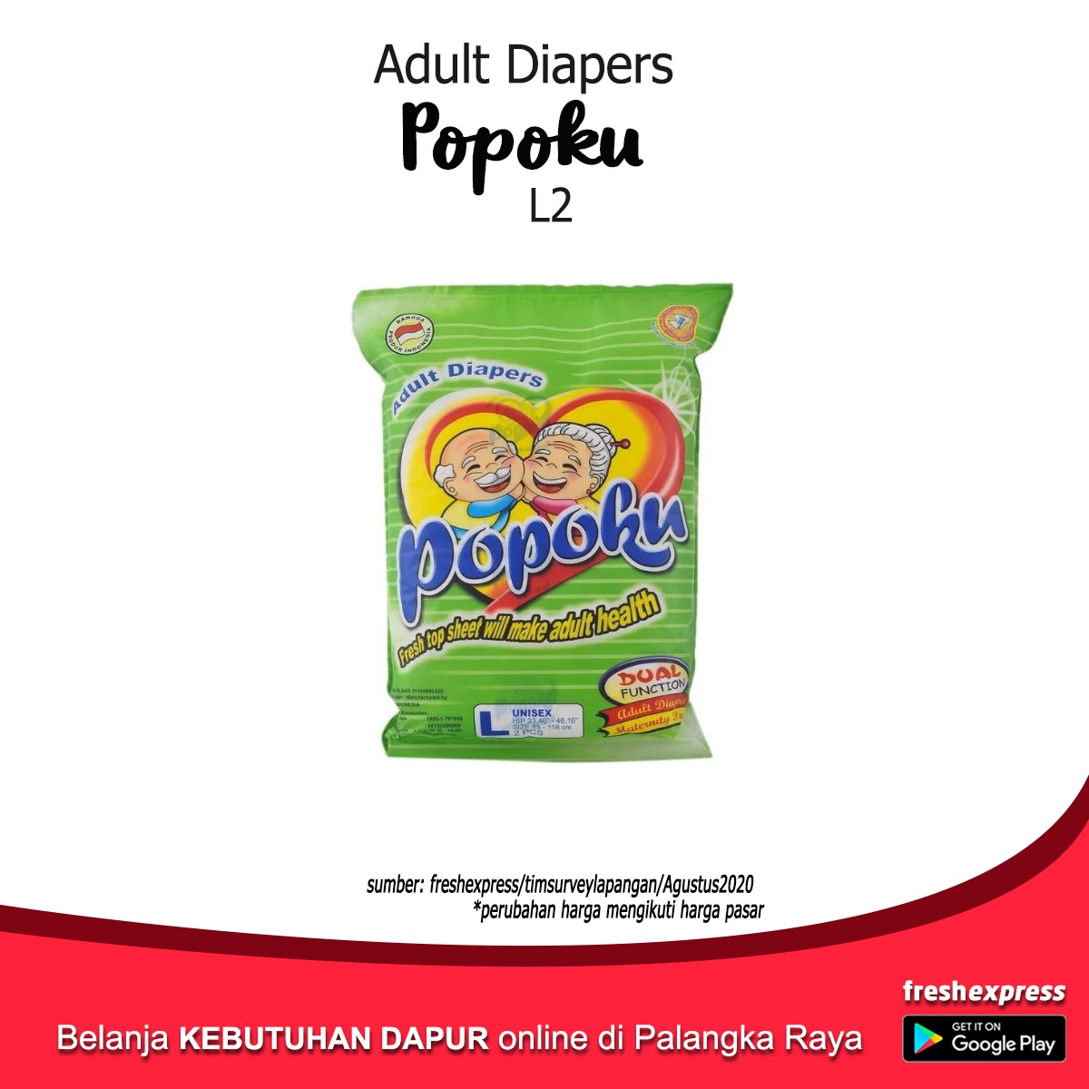 Adult Diapers Popoku L2