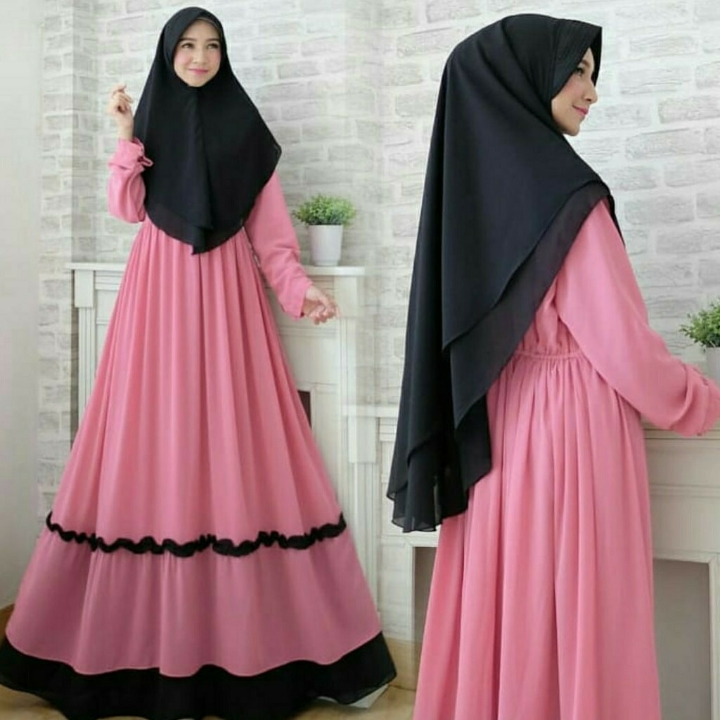 Afifa Gamis Set Syari Moscrepe