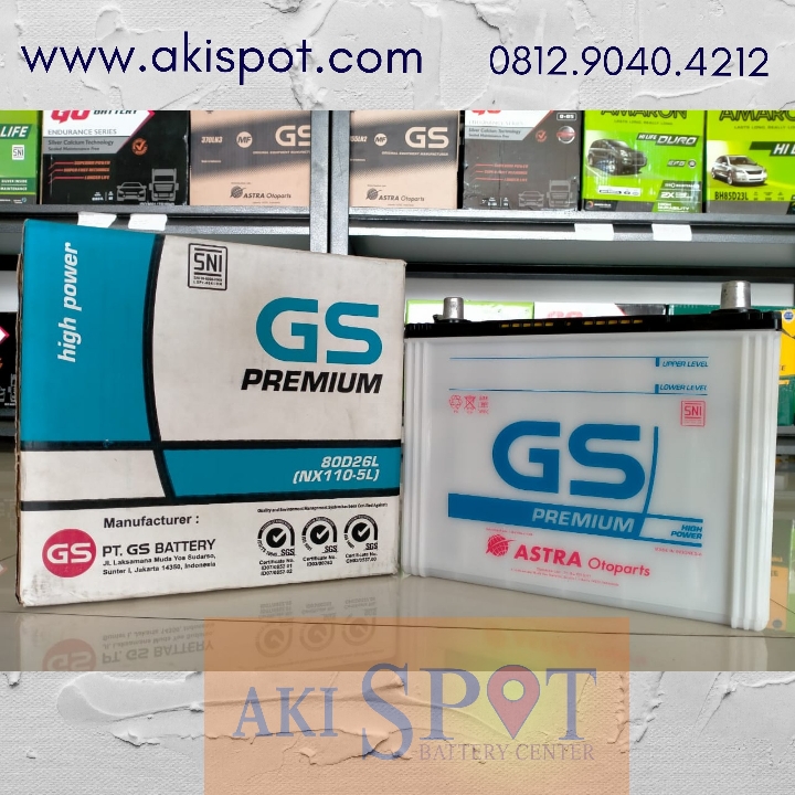 Aki Mobil GS Premium 80D26L 70Ah Aki Basah Harga Tukar Tambah