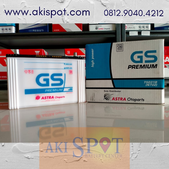 Aki Mobil GS Premium N 70 Z 75Ah Aki Basah Harga Tukar Tambah