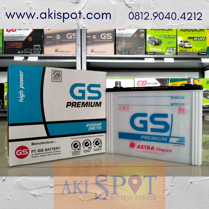 Aki Mobil GS Premium NS 70 65Ah Aki Basah Harga Tukar Tambah