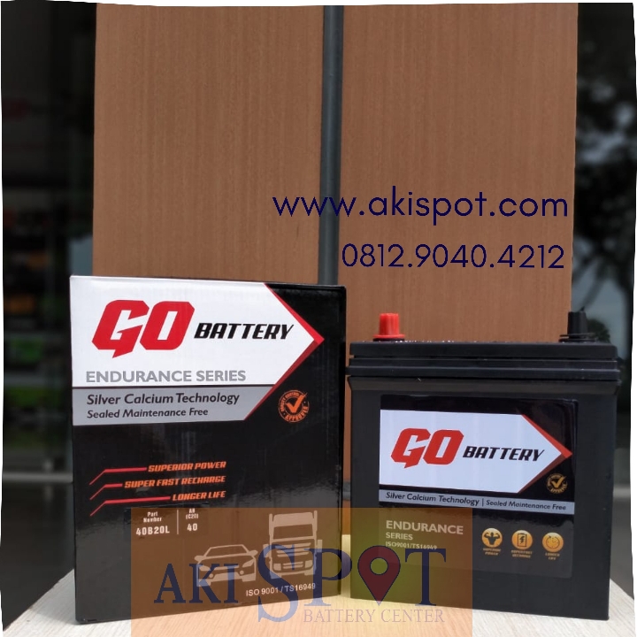 Aki Mobil Go Battery 40B20L 40Ah Aki Kering Harga Tukar Tambah