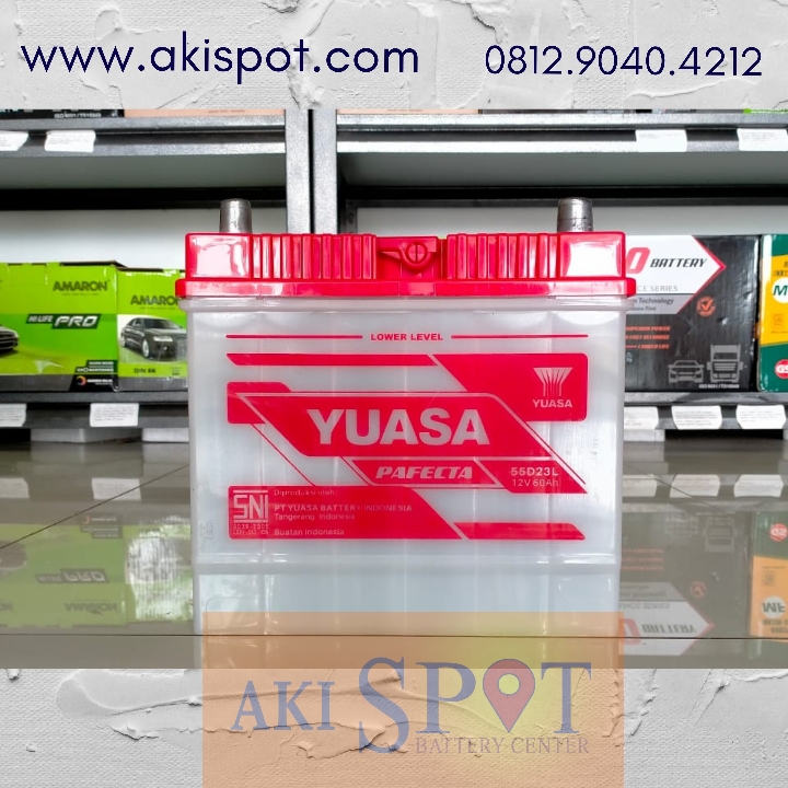 Aki Mobil Yuasa 55D23L 60Ah Aki Basah Harga Tukar Tambah 2